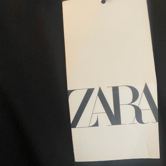 Zara Black Long Square Neck Maxi Goth Dress Size Small NEW. - Picture 6 of 11